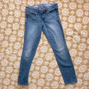 Gap Distressed light wash skinny Jean
